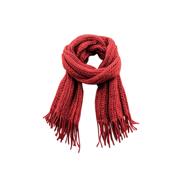 وشاح أطفال صوفي أحمر